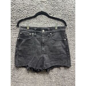 Madewell High Rise Raw Hem Denim Shorts Lunar Wash Womens Size 27